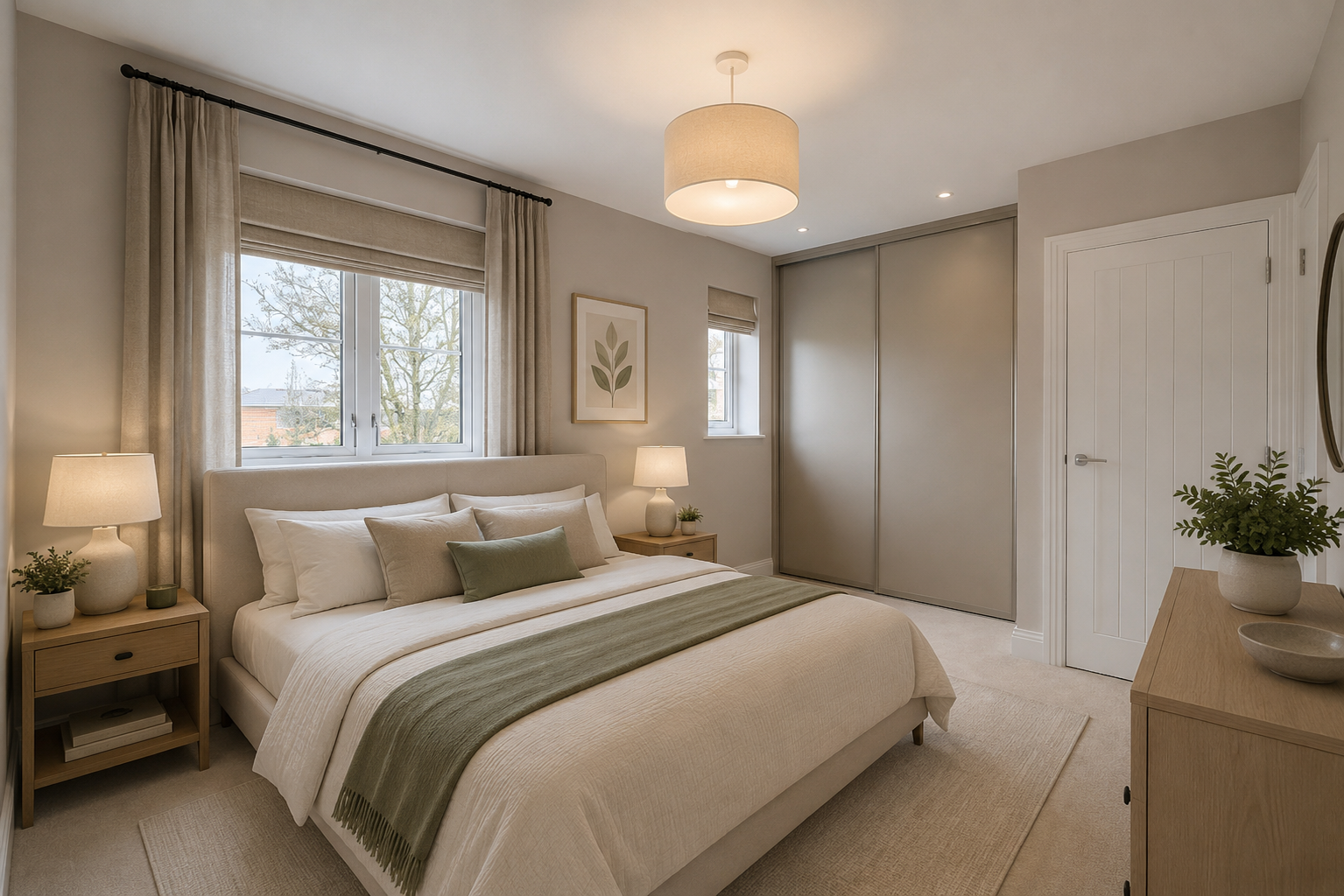 Home 75 at De Havilland Place bedroom two digitally dressed image