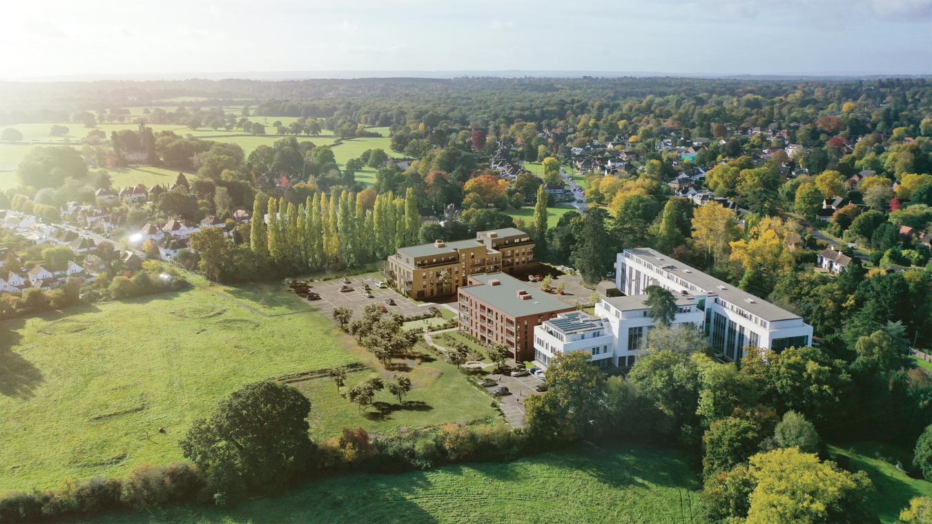 Aerial view of Oaklands Park