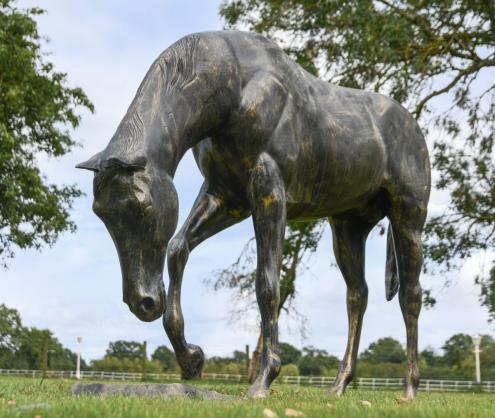Horse sculpture at Ascot Oaks
